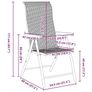 Garden Dining Set Height-Adjustable 5 pcs Grey Poly rattan Image 4
