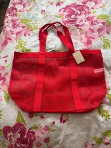 Red mesh bag