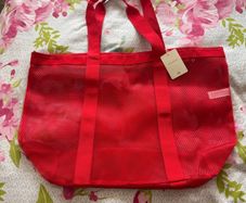 Red mesh bag