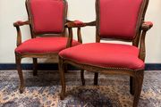 Pair of Vintage French Carved Armchairs
