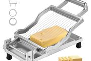 Cheese Cutter with Wire, 0.39" &amp; 0.78" Cheeser Butter Cutting Blade, Detachable Cheese Slicer Wire, Aluminum Alloy Commercial Cheese Slicer with 316 Stainless Steel Knife Wire, Kitchen Cooking