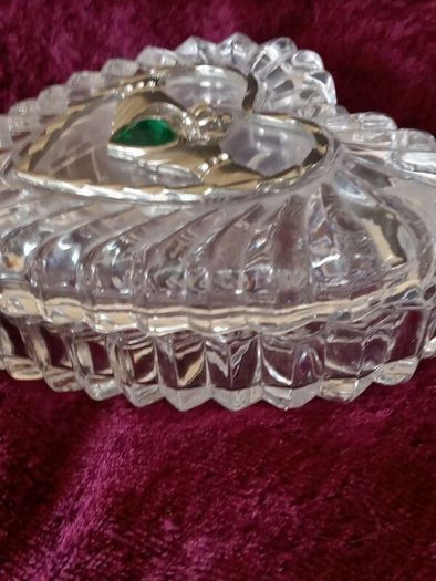 Crystal Glass Trinket/Cladagh Symbol