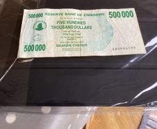 Old Zimbabwe Banknote - 500,000 Dollars