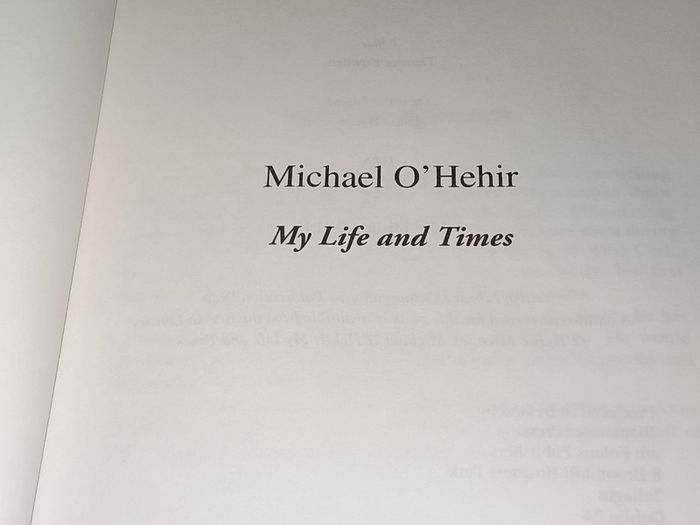 Special Postal Offer Michael O Hehir My Life & Times The Autobiography For Sale Here