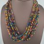 Vintage African Style MultiColor 4-5.5mm Glass Beads Necklace Strands Image 5