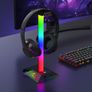 Headphone Stand Gaming Headset Holder RGB PC Gaming Accessories for Desk, Cool LED Headset Stand with 2 USB Charger for Gamer Image 7