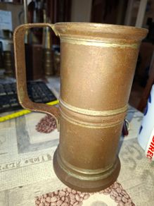Rare 13 Piece Lot of Antique Chavagnat Tin Measuring Demi-Litre from Paris, France, dating  approximately 1800s.