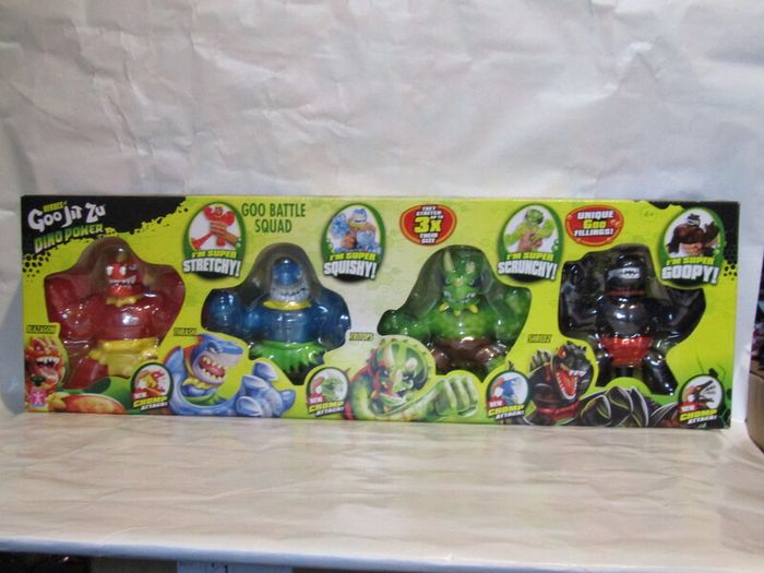 Heroes of Goo Jit Zu Dino Power 4 Pack Figure Set Brand New Sealed Very Rare Hard To Find