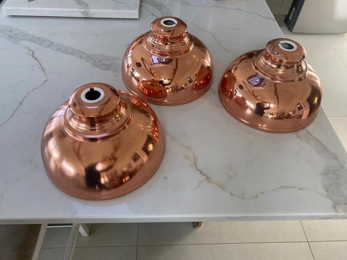3 Bronze pendant light shades