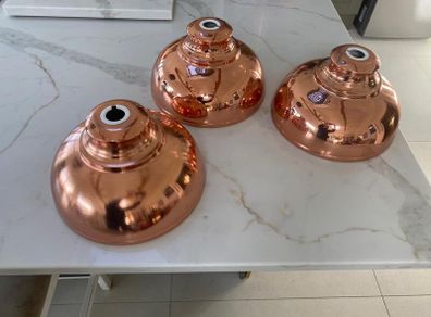 3 Bronze pendant light shades