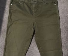 Khaki denim style trousers Size 12