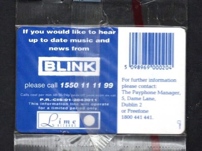 1993 Ireland Easter Promoting the Irish band Blink in conjunction with EMI music (Gemplus GEM1) Call Card New in Packaging