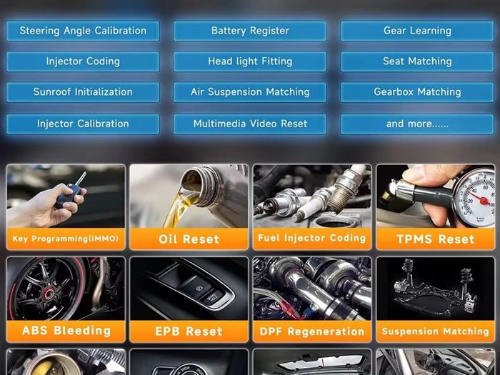FOXWELL GT75TS OBD2 Automotive Scanner ECU Coding TPMS Service 31 Reset Bidirectional OE-level OBDII Car Diagnostic Scanner
