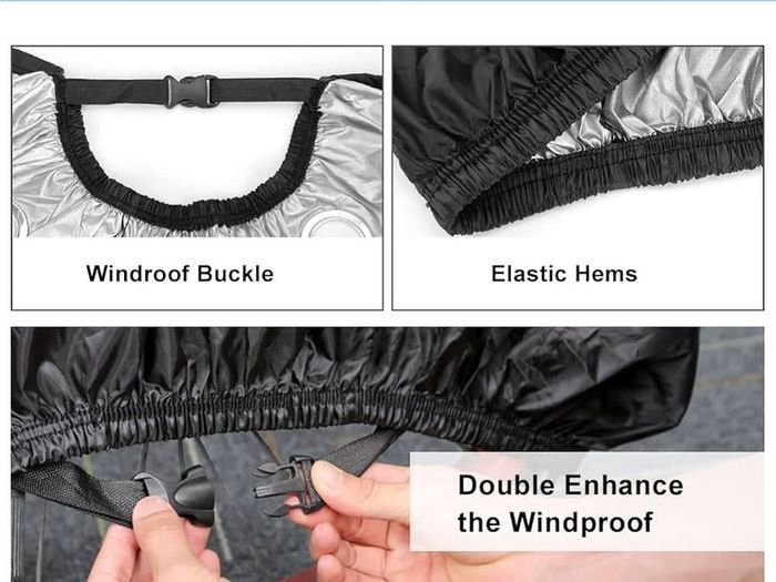 Bike Cover, Bike Covers for Outside Storage, 210T Outdoor Waterproof Bicycle Cover with Lock Holes, Anti Rain UV Bike Covers with Storage Bag for Mountain Bike, Road Bike