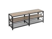 TV cabinet, TV table, Stand  lowboard for TV up to 60 inches, TV cabinet with shelves, steel frame, TV shelf for living room, bedroom