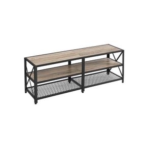 TV cabinet, TV table, Stand  lowboard for TV up to 60 inches, TV cabinet with shelves, steel frame, TV shelf for living room, bedroom