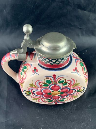 Vintage Art Pottery Hand Painted Pitcher