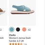 Clarks peach light coral flats sandals 4 37 Brand New Image 2