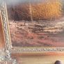 PRICE DROP Oil on canvas, Autumn scene in gilted frame 12" X  10" Image 2