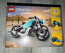 New LEGO Creator 3 in 1 Vintage Motorcycle Set, Classic Motorbike Toy to Street Bike to Dragster Car, Vehicle Building Toys for Kids, Boys and Girls 31135