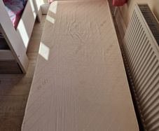 Pink metal frame toddler bed