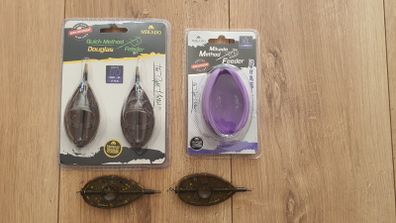NEW - Size XL - Set of (2x60g) "Douglas" + (2x50g) ,,Aperio'' Mikado Method Feeder Q.M.F. System + Mould - Carp Tench Bream Feeder Method Pellet Dumbells Hybrid Roach