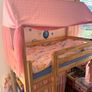 Mezzanine Kids Bed with mattress and canvas covers - like new Image 2