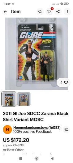 GI JOE SDCC exclusive 2011 Cold Slither Zarana