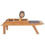 Folding Sun Loungers with Wheels 2 pcs Solid Teak and Textilene Image 6