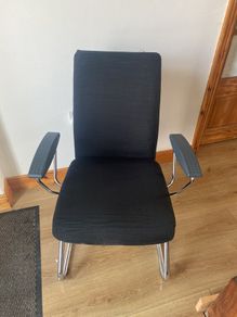 Black Office Chair with Armrests