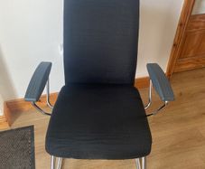 Black Office Chair with Armrests