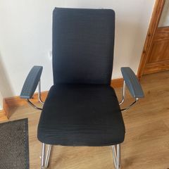 Black Office Chair with Armrests