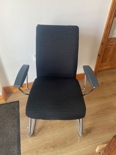 Black Office Chair with Armrests