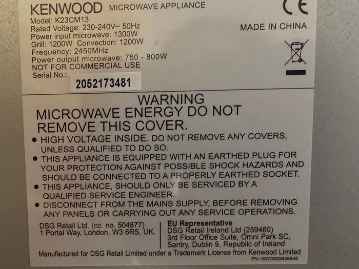 Kenwood K23CM13 Combination Microwave