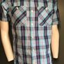 Caterpillar Mens Short Sleeve Chequered Shirt Small Image 2