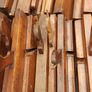 Tub of antique wooden plains Image 2