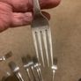 12 silver heavy forks made in Ireland around 1825 by well known Irish silversmiths. Image 3