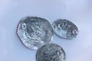 3 x Silver Russian Denga 15th-17th century