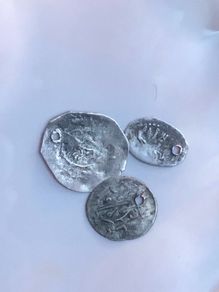 3 x Silver Russian Denga 15th-17th century