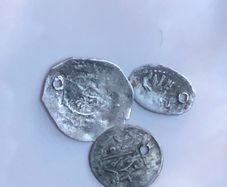 3 x Silver Russian Denga 15th-17th century