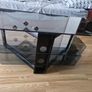 Black Glass TV Stand with 3 Shelves Image 2