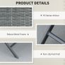 2-Seater Chair Bistro Set Garden Patio Table & Chair Black Rattan Furniture Grey Image 5