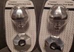 Sandleford Octagonal Centre Door Knob  Satin Chrome 77mm Base New X2