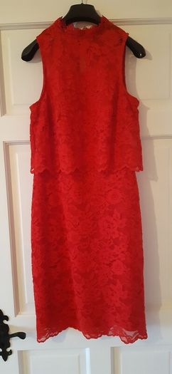 New Look red lace dress