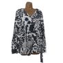 Next monochrome animal print Wrap Blouse Size 18 Postage included Image 2
