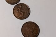 3 x UK Farthings