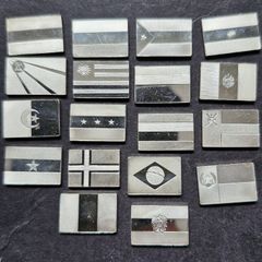 Franklin Mint Flags Of United Nations  Sterling 925 Silver (Price is For 1 Flag)