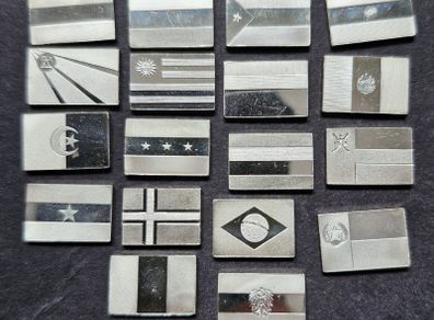 Franklin Mint Flags Of United Nations  Sterling 925 Silver (Price is For 1 Flag)