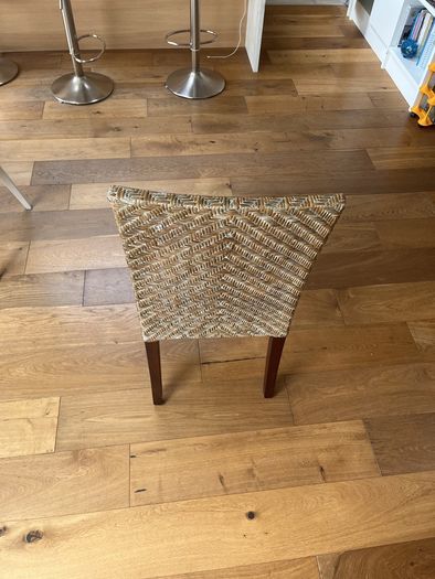 2 rattan dining chairs
