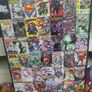 large wooden framed super heroes and villans wall hanging and 2 metal wallhanging discs Image 4